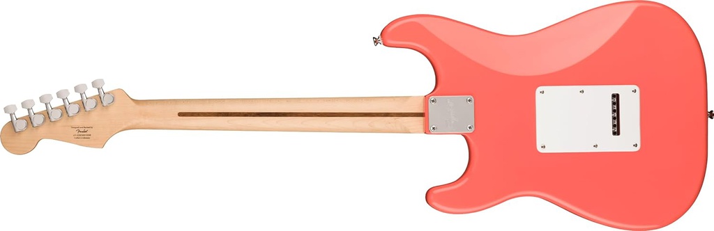 Guit. Elect. Fender Squier Sonic Stratocaster HSS, Maple Fingerboard, White Pickguard, Tahitian Coral