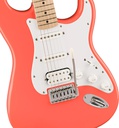 Guit. Elect. Fender Squier Sonic Stratocaster HSS, Maple Fingerboard, White Pickguard, Tahitian Coral