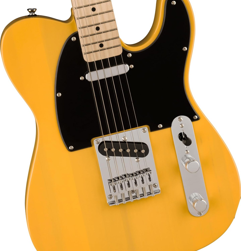 Guit. Elect. Fender Squier Sonic™ Telecaster®, Maple Fingerboard, Black Pickguard, Butterscotch Blonde