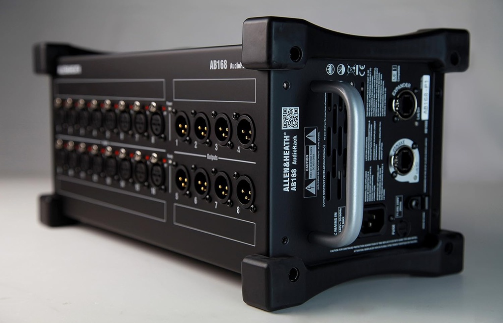 AudioRack digital portátil AB1608 de 16×8 para consolas digitales Qu, SQ y GLD