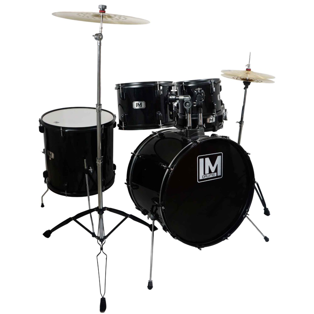 Bateria 5 Piezas, Asiento y Platillos Negra DK-2293 BK