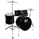 Bateria 5 Piezas, Asiento y Platillos Negra DK-2293 BK
