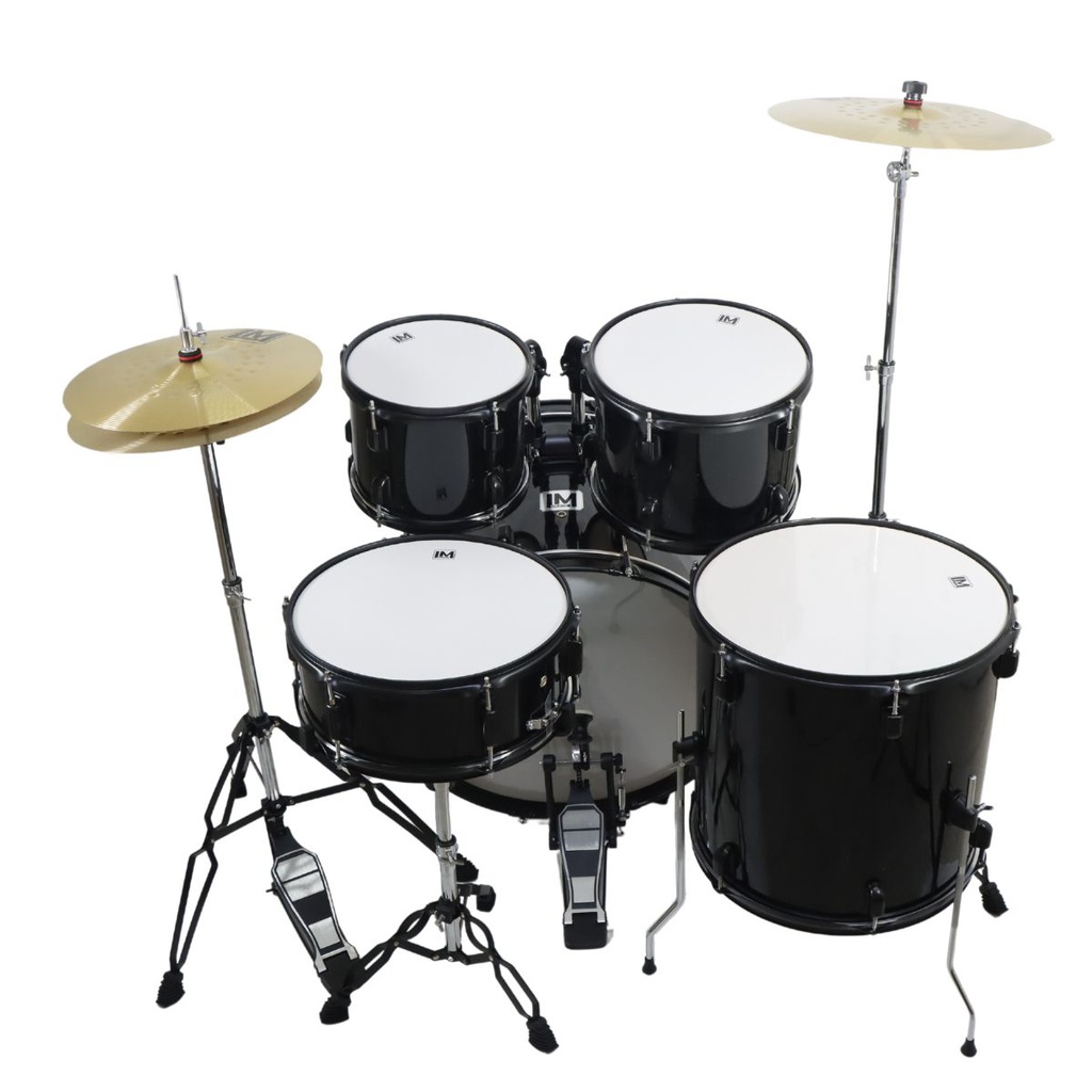 Bateria 5 Piezas, Asiento y Platillos Negra DK-2293 BK
