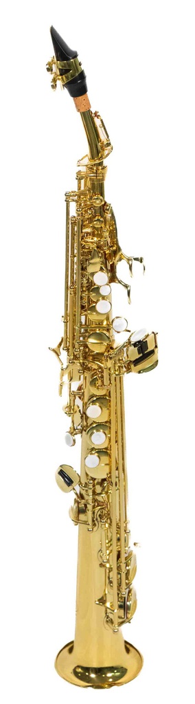 Sax Soprano Recto En Bb Laqueado Con Estuche