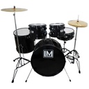 Bateria 5 Piezas, Asiento y Platillos Negra DK-2293 BK