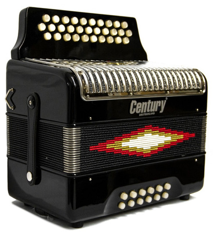 Acordeon Botones FA Negro Metal 3012 Century