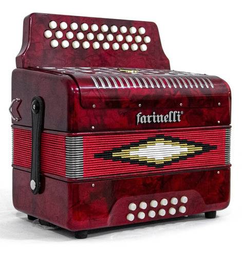 Acordeon Botones MI Rojo 3012EAD Farinelli--3012MIR