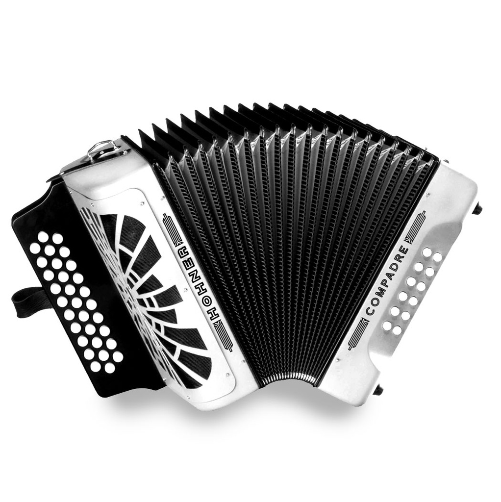 Acordeon Botones Hohner Compadre Fa-sib-mib Blanco