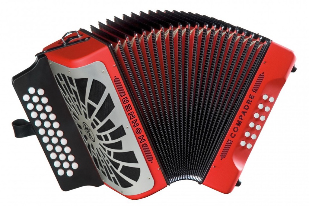 Acordeon Botones Hohner Compadre Rojo SOL-DO-FA--A48241