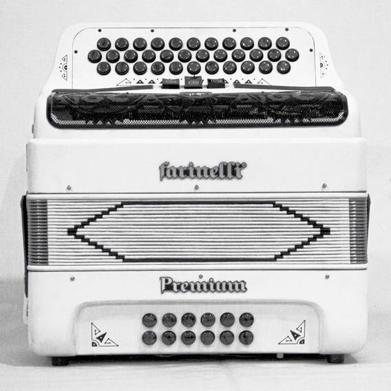Acordeon Botones FA Blanco 3 Regs Farinelli Premium
