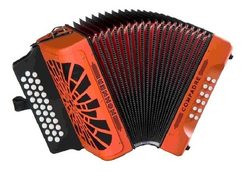 Acordeon Botones Hohner Compadre Naranja SOL-DO-FA-- A48251