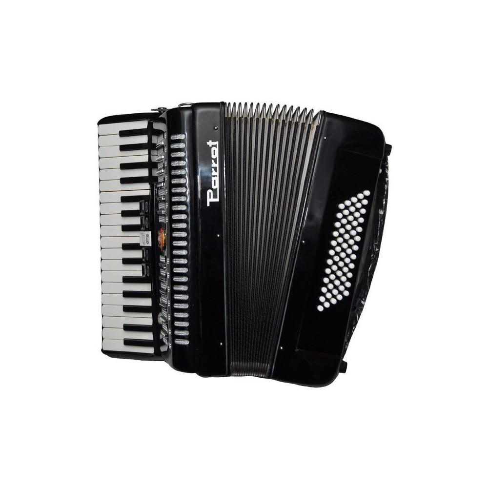 Acordeon Parrot 34Teclas 60B 3Reg Negro Cromatico