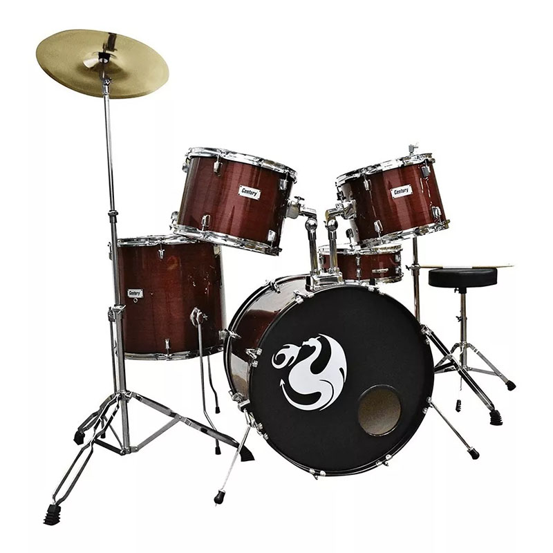 Bateria Century Profesional Marron Rayado 5Pzas-- CNBT067