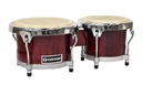 Bongo 7" Y 9" Rojo Aro Cromado Con Atril Extreme