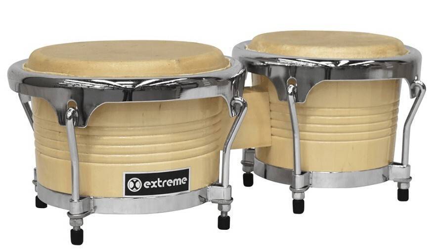 Bongo 7.5" Y 8.5" Natural Con Atril Extreme