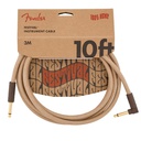 Cable Para Instrumento Fender 10ft Festival Hemp Cafe Tweed Angulo