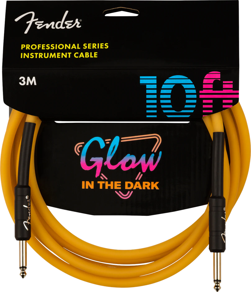 Cable Para Instrumento Fender Glow 10ft Anaranjado