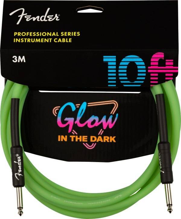 Cable Para Instrumento Fender Glow 10ft Verde