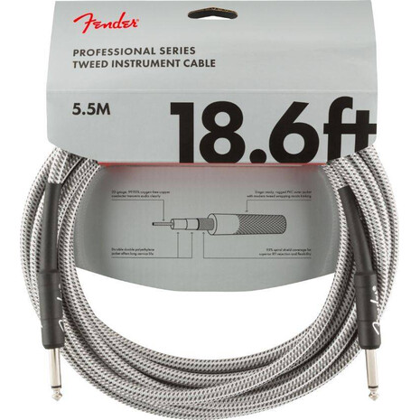 Cable Para Instrumento Fender 18.6ft Blanco Tweed