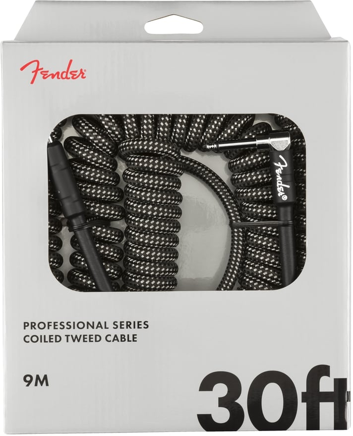 Cable Para Instrumento Fender 30ft Professional Coiled Gris Tweed