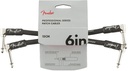 Cable Para Instrumento Fender 6" 2 Pack Negro