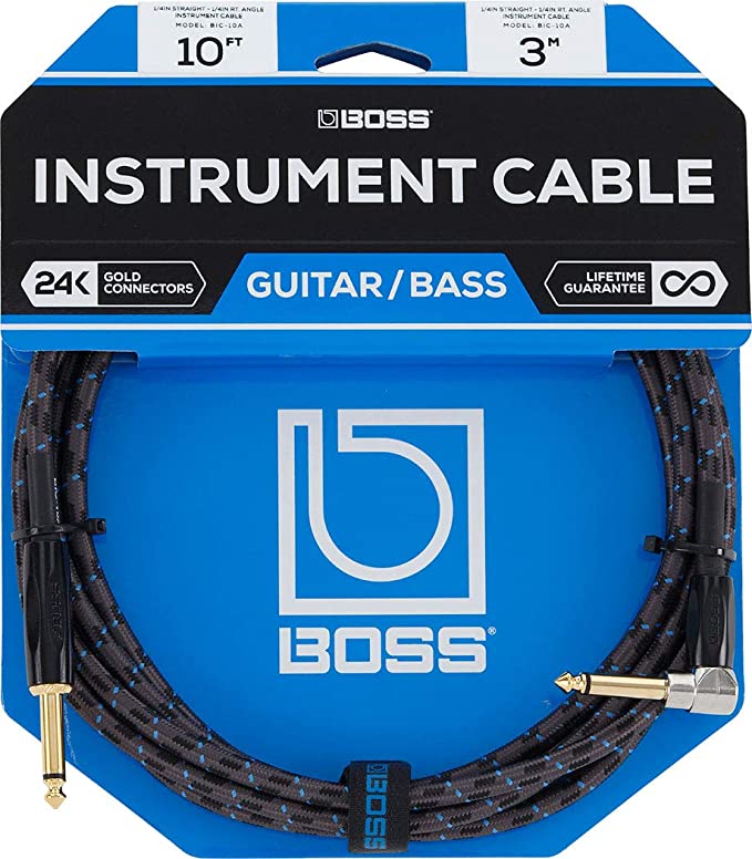 Cable De Plug A Plug Escuadra Boss Serie GOLD BIC-10A