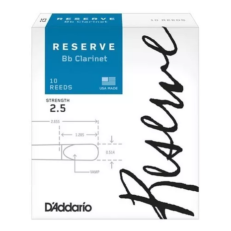 Caña Clarinete Sib Rico Reserve 2 1/2 (1pza)