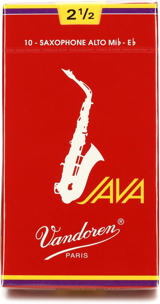 Caña Sax Alto Vandoren Java 2 1/2 Roja (10)