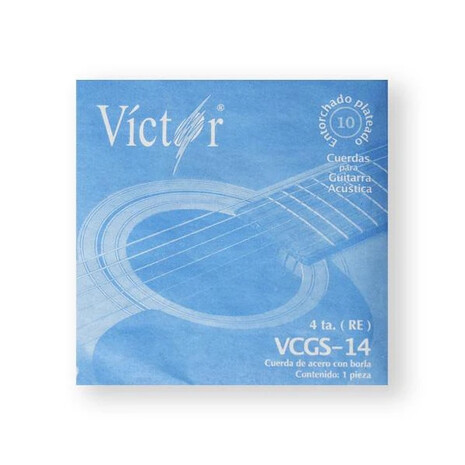 Cuerda Guitarra Acustica 4A Victor Acero 14(10)