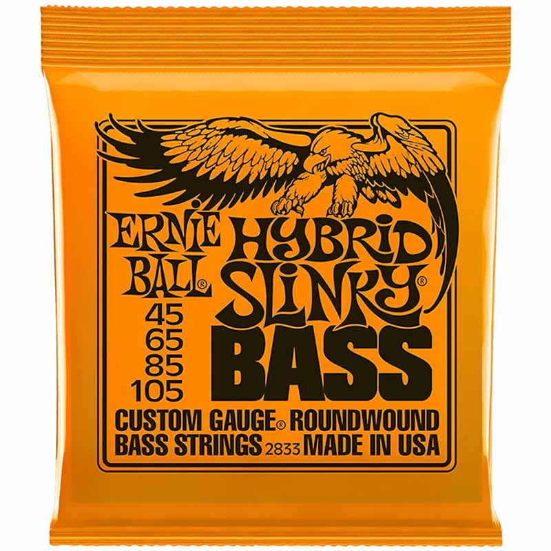 Juego De Cuerdas Para Bajo Electrico Ernie Ball Hslinky 45105 Naranja-- 2833