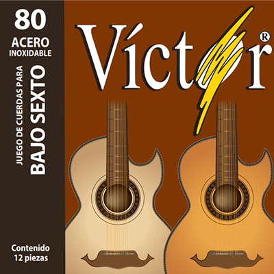 Juego De Cuerdas Para Bajo Sexto Victor-- VCBS-80