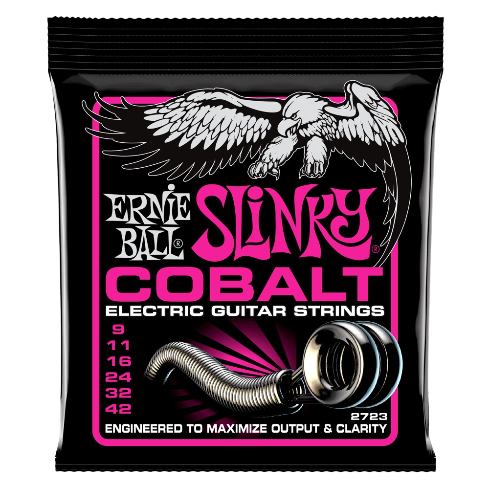 Juego De Cuerdas Para Guitarra Electrica Ernie Ball 09-42 Cobalto Rosa-- 2723