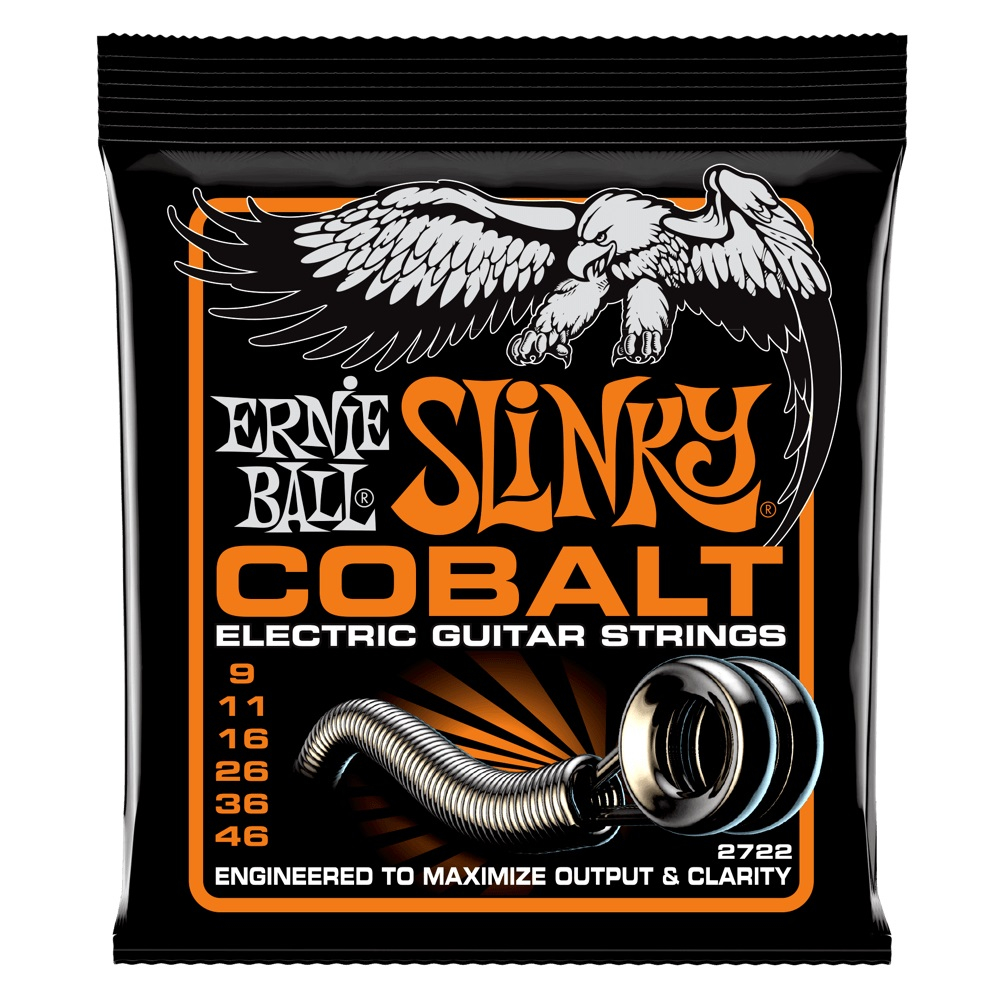 Juego De Cuerdas Para Guitarra Electrica Ernie Ball 9-46 Cobalto Naranja--2722