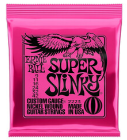 Juego De Cuerdas Para Guitarra Electrica Ernie Ball 9-42 Rosa-- 2223