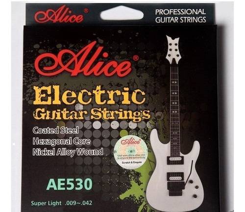 Juego De Cuerdas Para Guitarra Electrica Alice Super Light AN 09-42-- AE530-SL