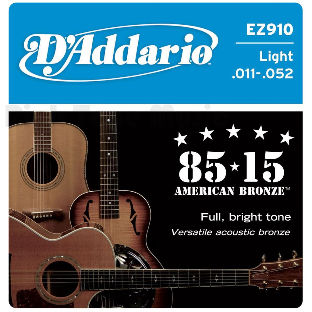 Juego De Cuerdas Para Guitarra Acustica Bronce 80/15 Daddario-- EZ-910