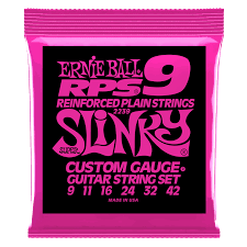 Juego De Cuerdas Para Guitarra Electrica Ernie Ball 09-42 RPS9 Rosa-- 2239