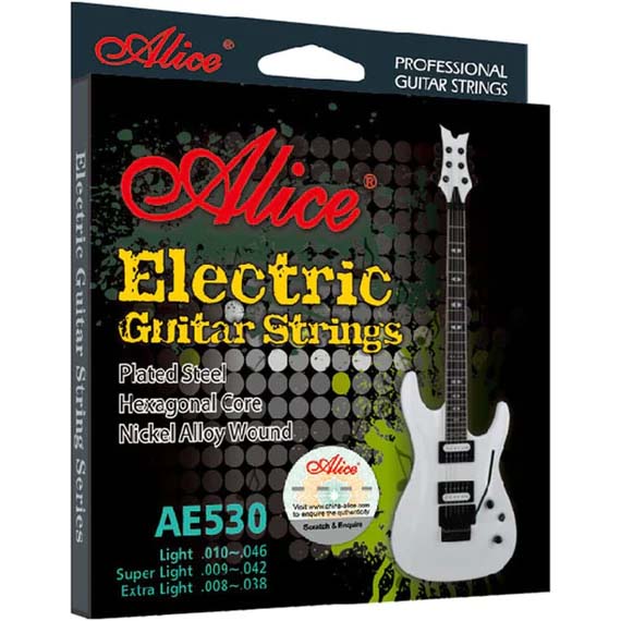 Juego De Cuerdas Para Guitarra Electrica Alice Extra Light Ac 008.038-- AE530-XL