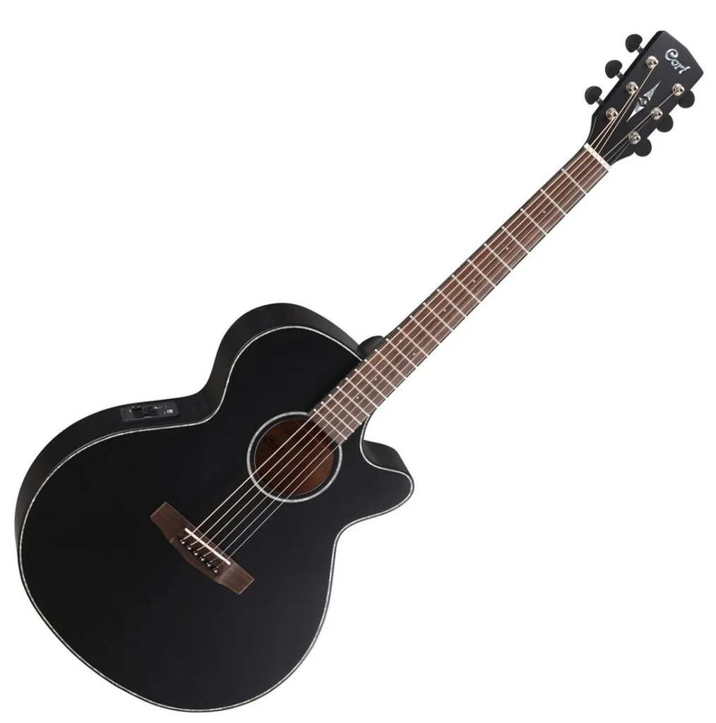 Guitarra Electroacustica Cort Negra Mate