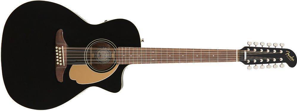 Guitarra Electroacustica Fender Villager 12 Cdas Negra California Player