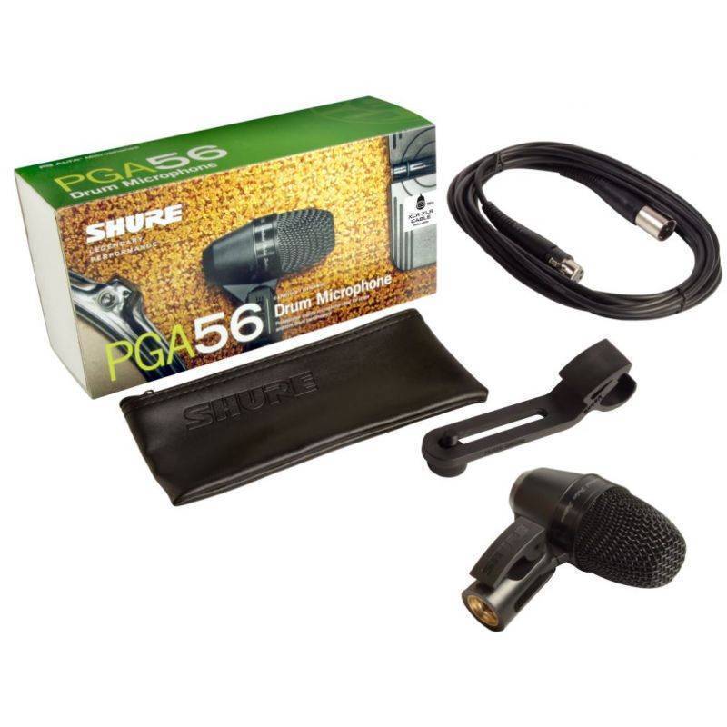 Microfono Para Percusiones SHURE y Cable Xlr PGA56-XLR