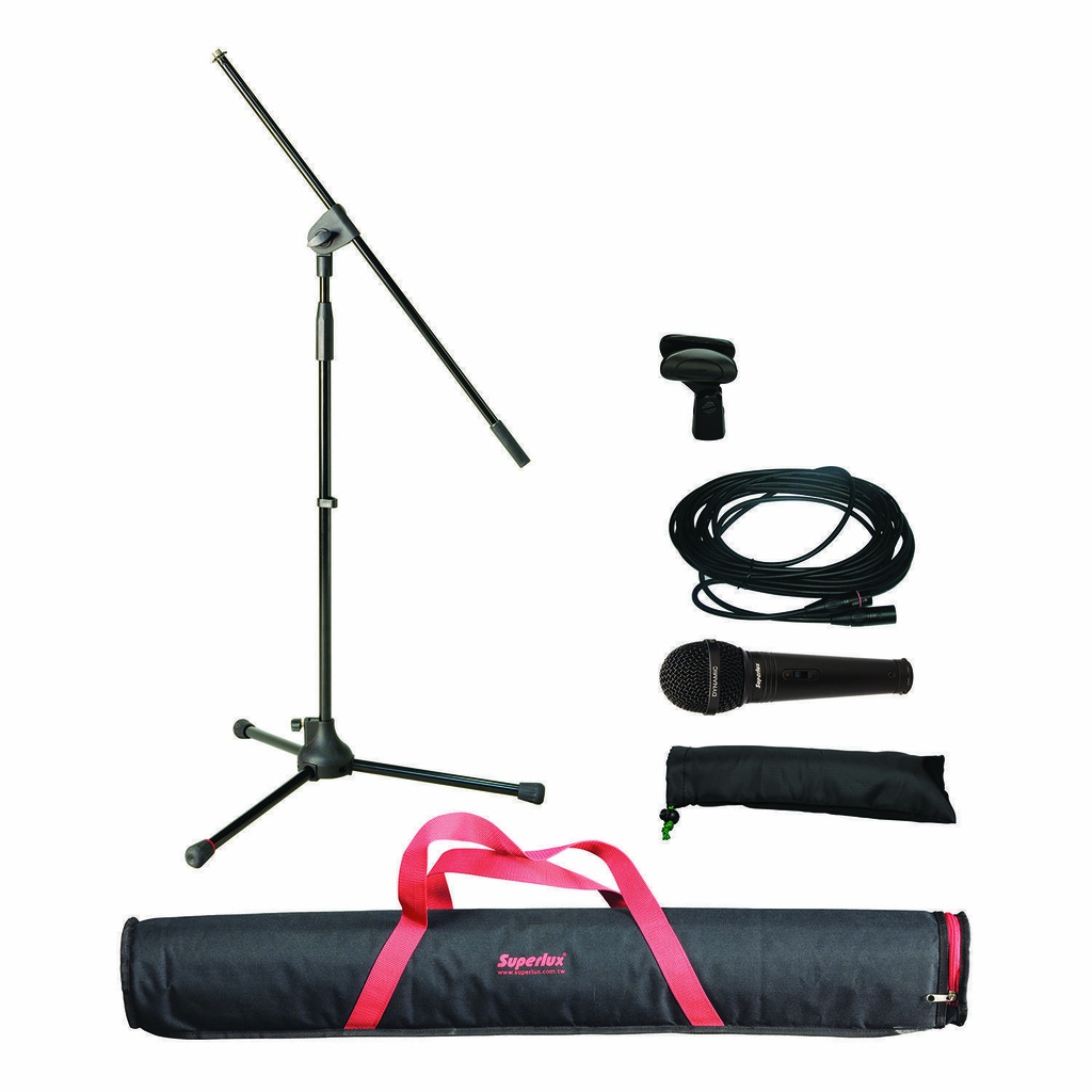 Microfono Stand, Clip Y Cable Xlr-Xlr