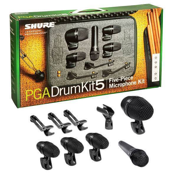 Microfonos Para Bateria Set de 5 Piezas, Cables Shure