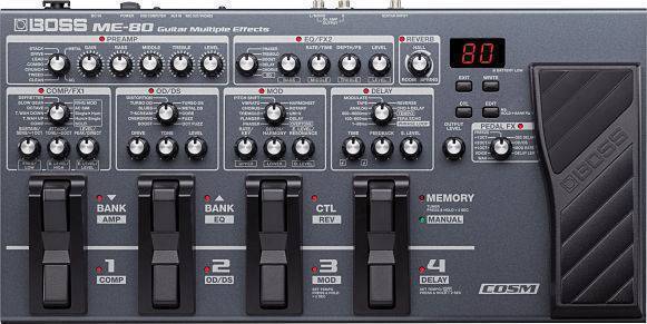 Pedalera Boss ME-80 Multi efectos para Guitarra