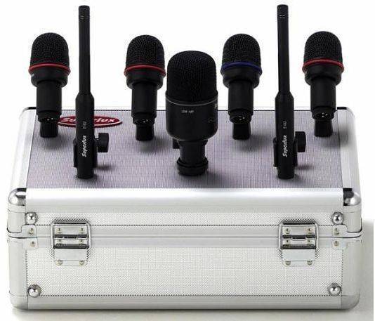 Set De 7 Microfonos Para Bateria+Cables+Clamps Y Estuche