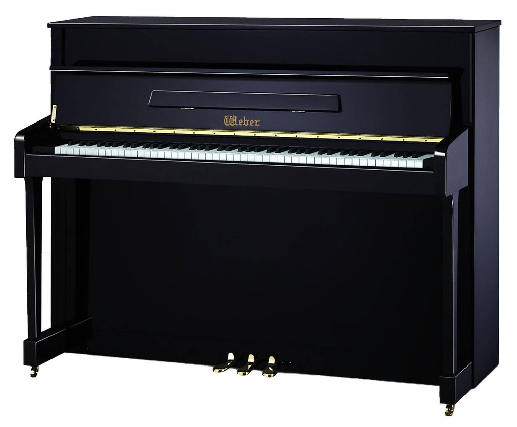 Piano Vertical Weber W114 Negro Pulido