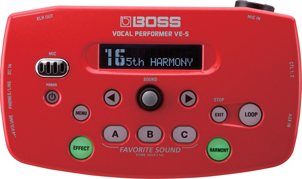 Procesador Vocal Roland  VE-5 con efectos color Rojo