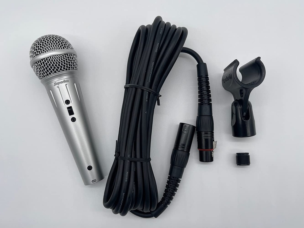 Microfono De Mano Vocal Blanco Con Cable Xlr a Xlr  D103/13X