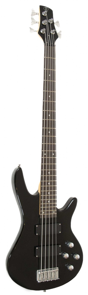 Bajo Electrico de 5 Cuerdas y Funda Bk  SQIBBS5 BK
