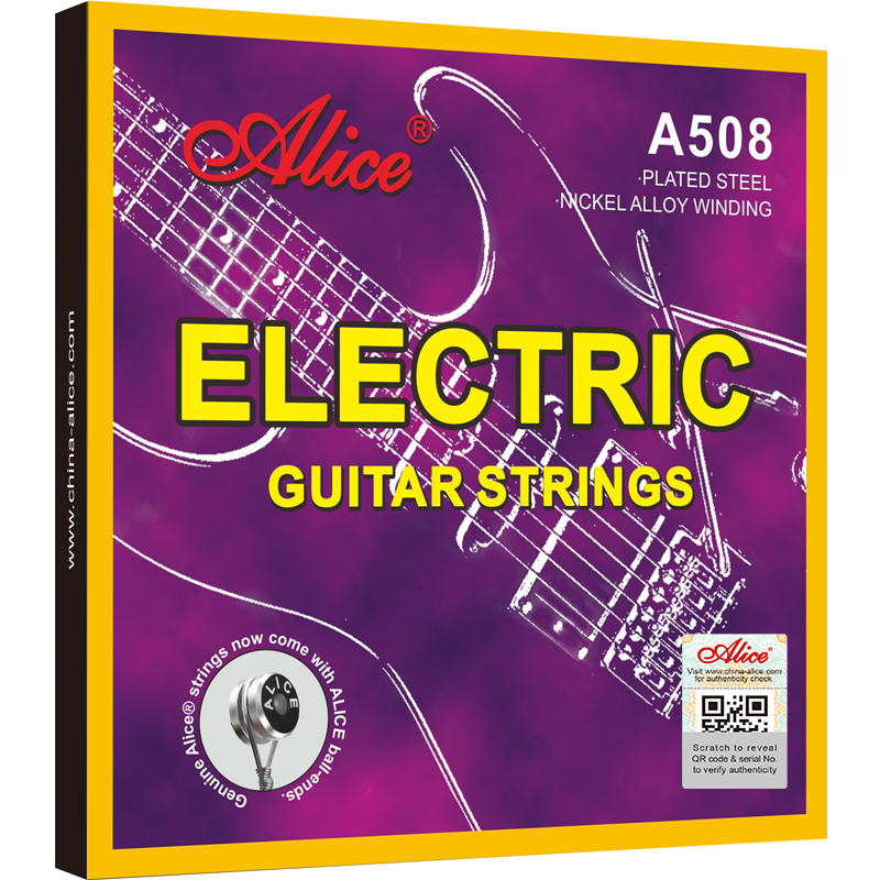 Juego De Cuerdas Para Guitarra Eléctrica Alice Super Light 9-42-- A508-SL